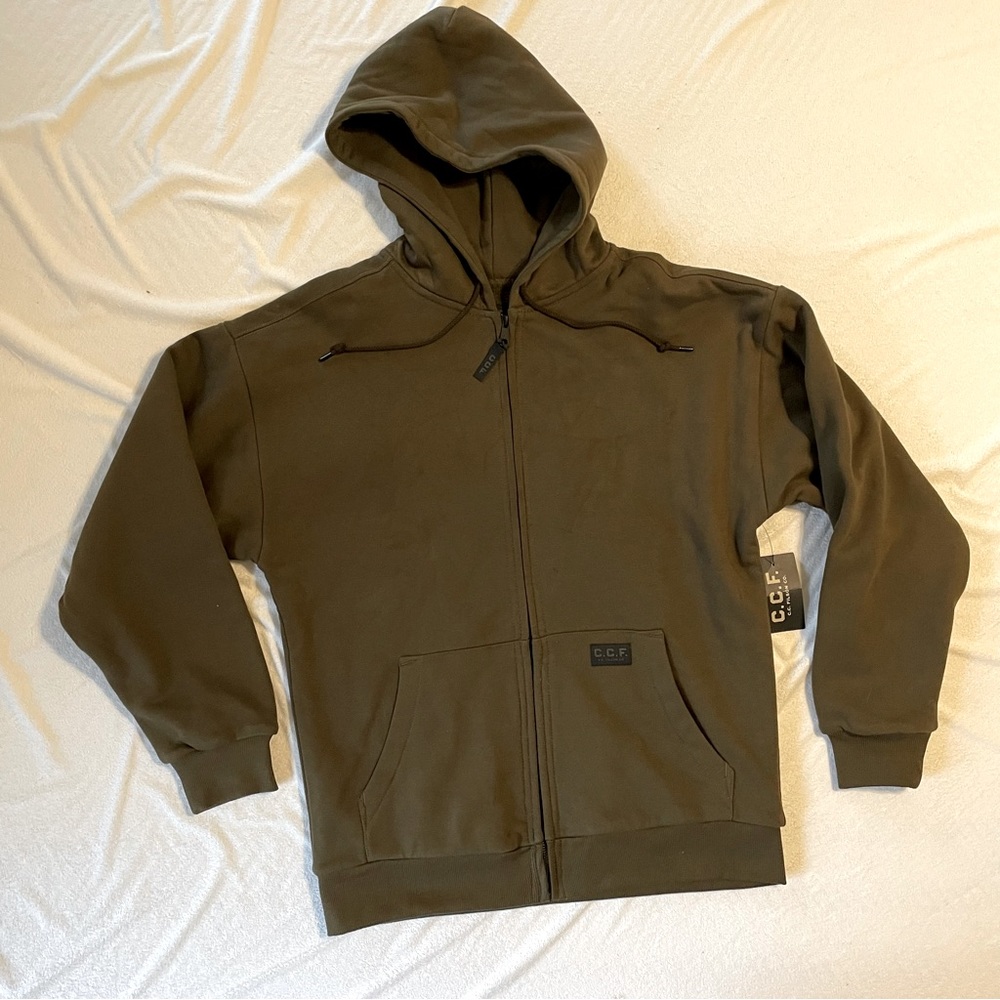 CCF Waffle Lined Full Zip
Sweatshirt Men’s Small Mud color